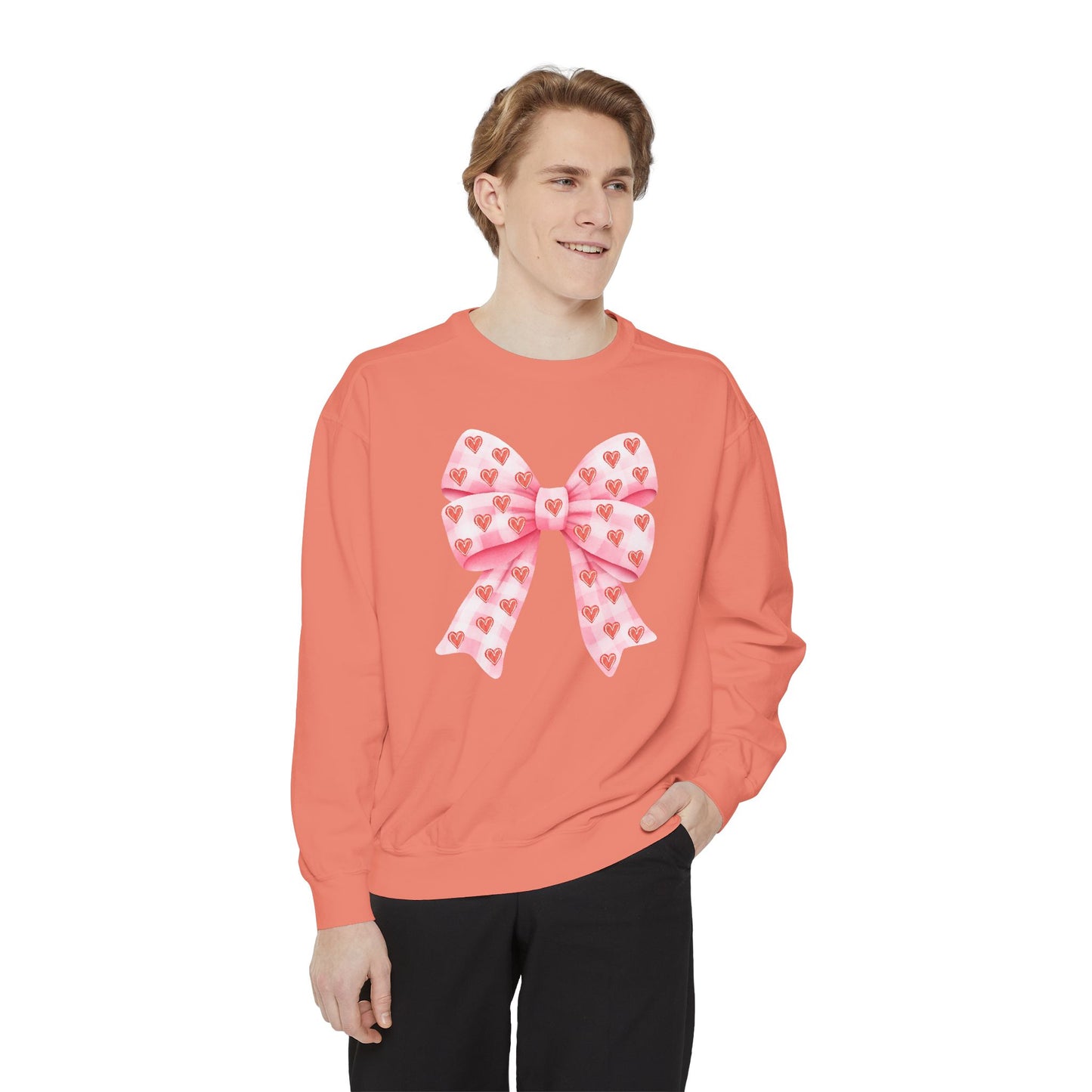 Pink Bow & Hearts - Comfort Colors Sweatshirt
