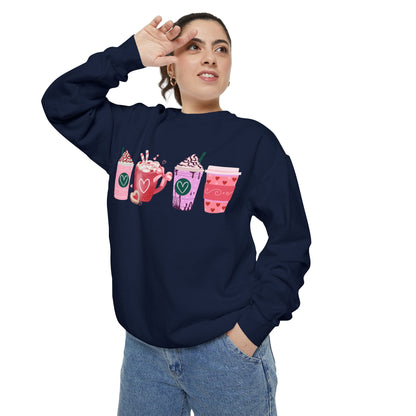 Valentine's Coffee - Comfort Colors Sweatshirt