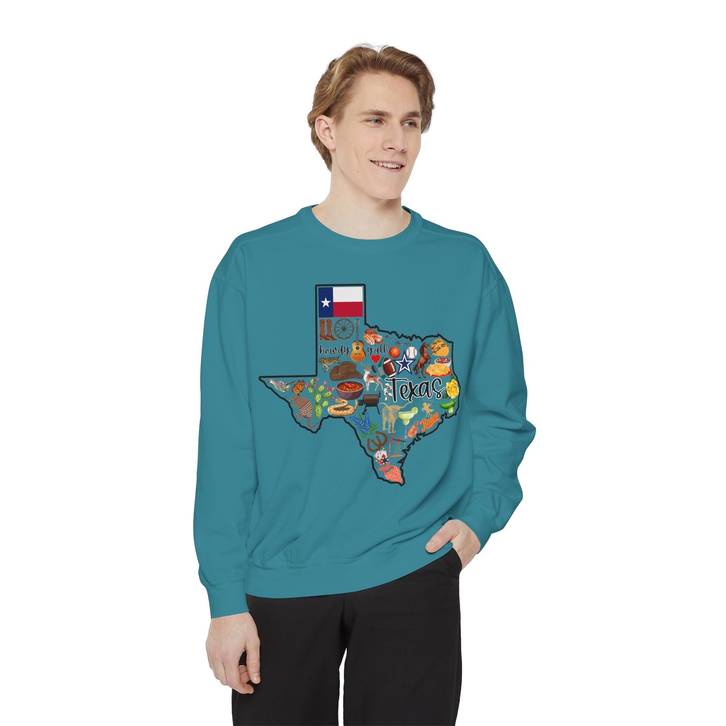 Beautiful State of Texas - Comfort Colors Sweatshirt