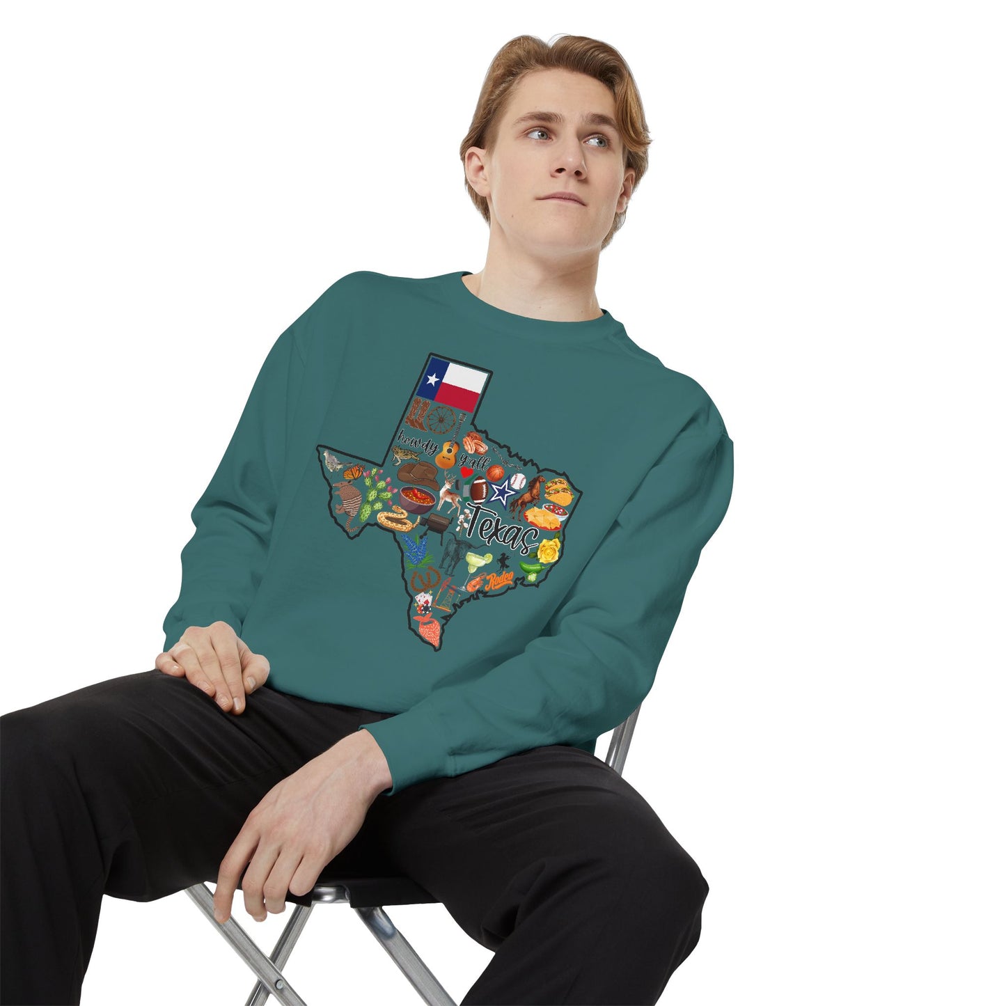 Beautiful State of Texas - Comfort Colors Sweatshirt