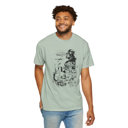 Star Wars Black Line Drawing - Comfort Colors Shirt