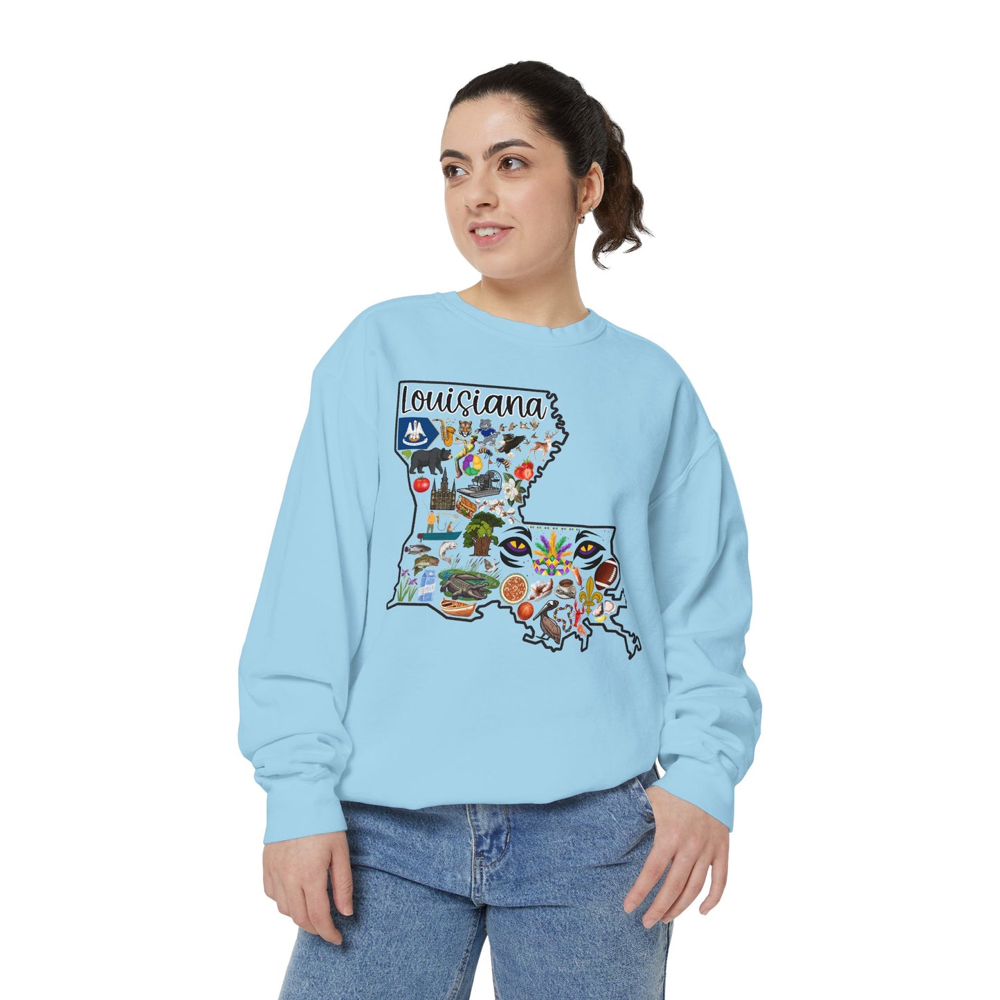 Beautiful State of Louisiana - Comfort Colors Sweatshirt