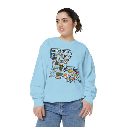 Beautiful State of Louisiana - Comfort Colors Sweatshirt