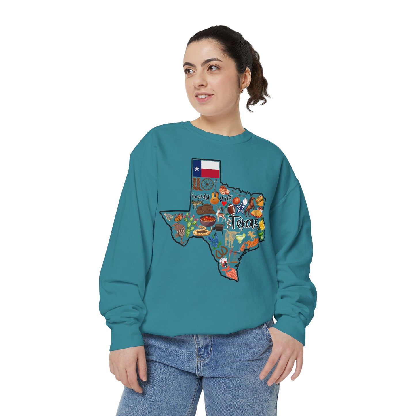 Beautiful State of Texas - Comfort Colors Sweatshirt